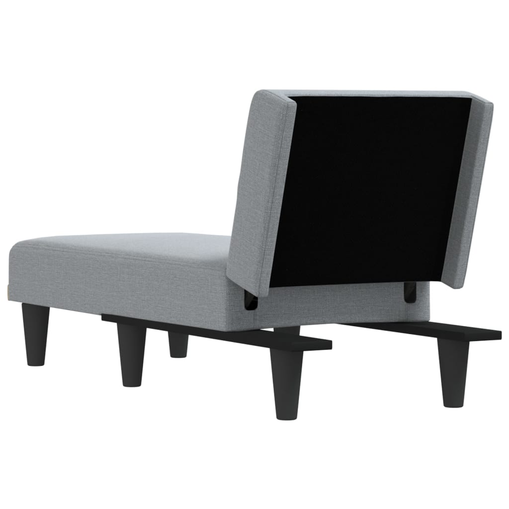Chaise longue stof lichtgrijs