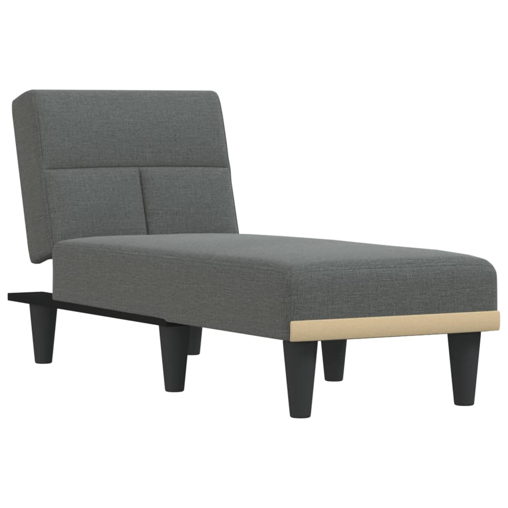 Chaise Longue Stof Donkergrijs