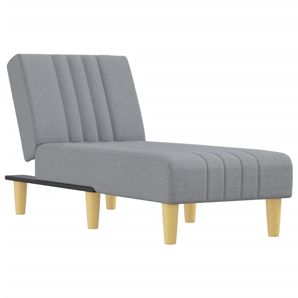 Chaise Longue Stof Lichtgrijs