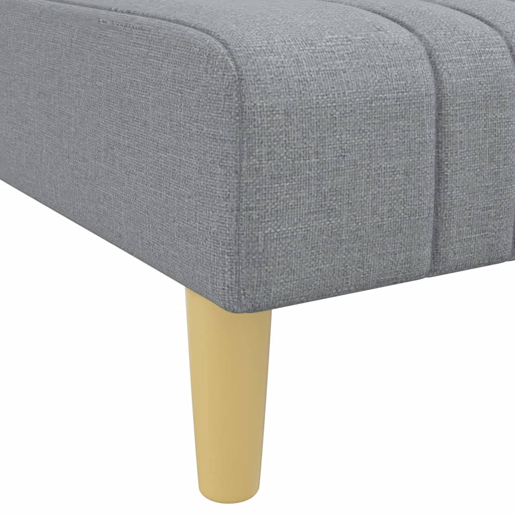 Chaise Longue Stof Lichtgrijs