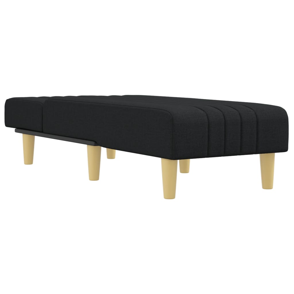 Chaise longue stof zwart