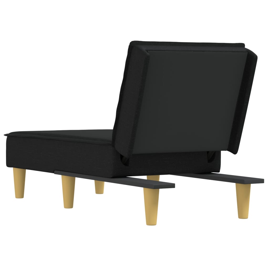 Chaise longue stof zwart