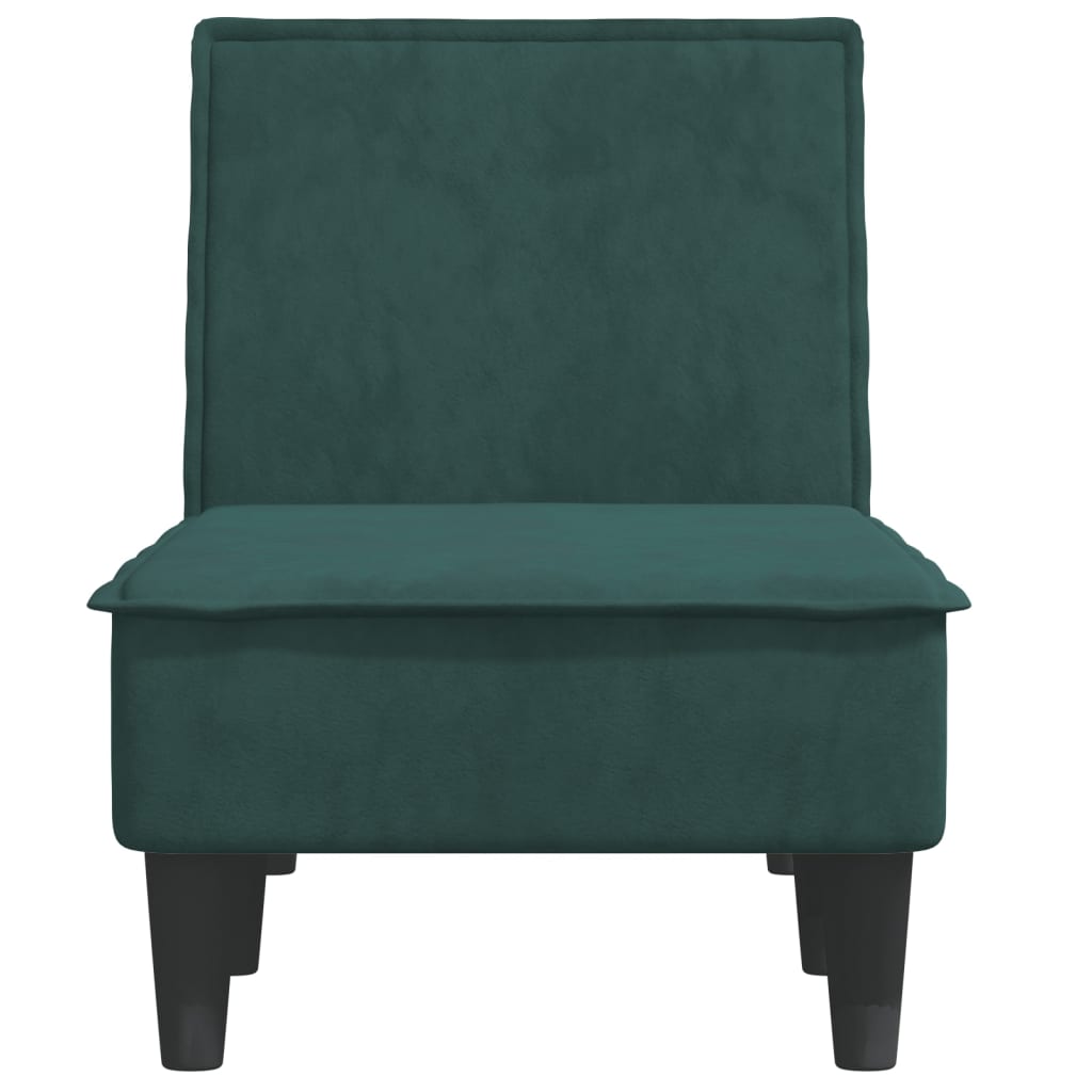 Chaise Longue Fluweel Donkergroen