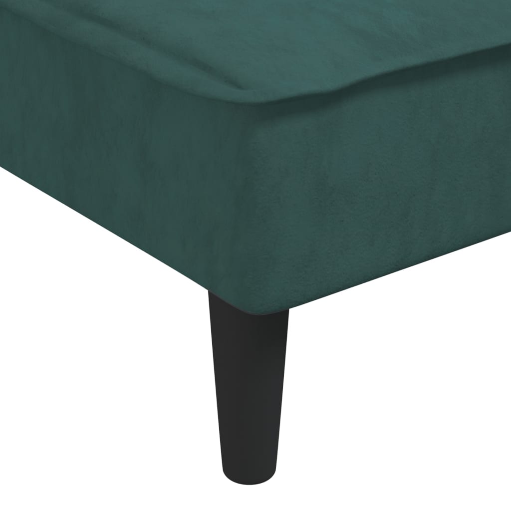 Chaise Longue Fluweel Donkergroen