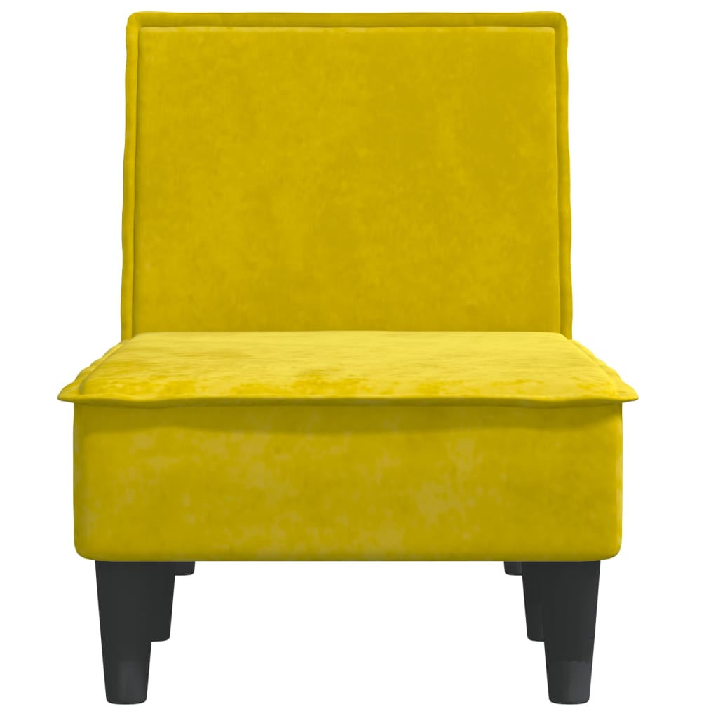 Chaise Longue Fluweel Geel