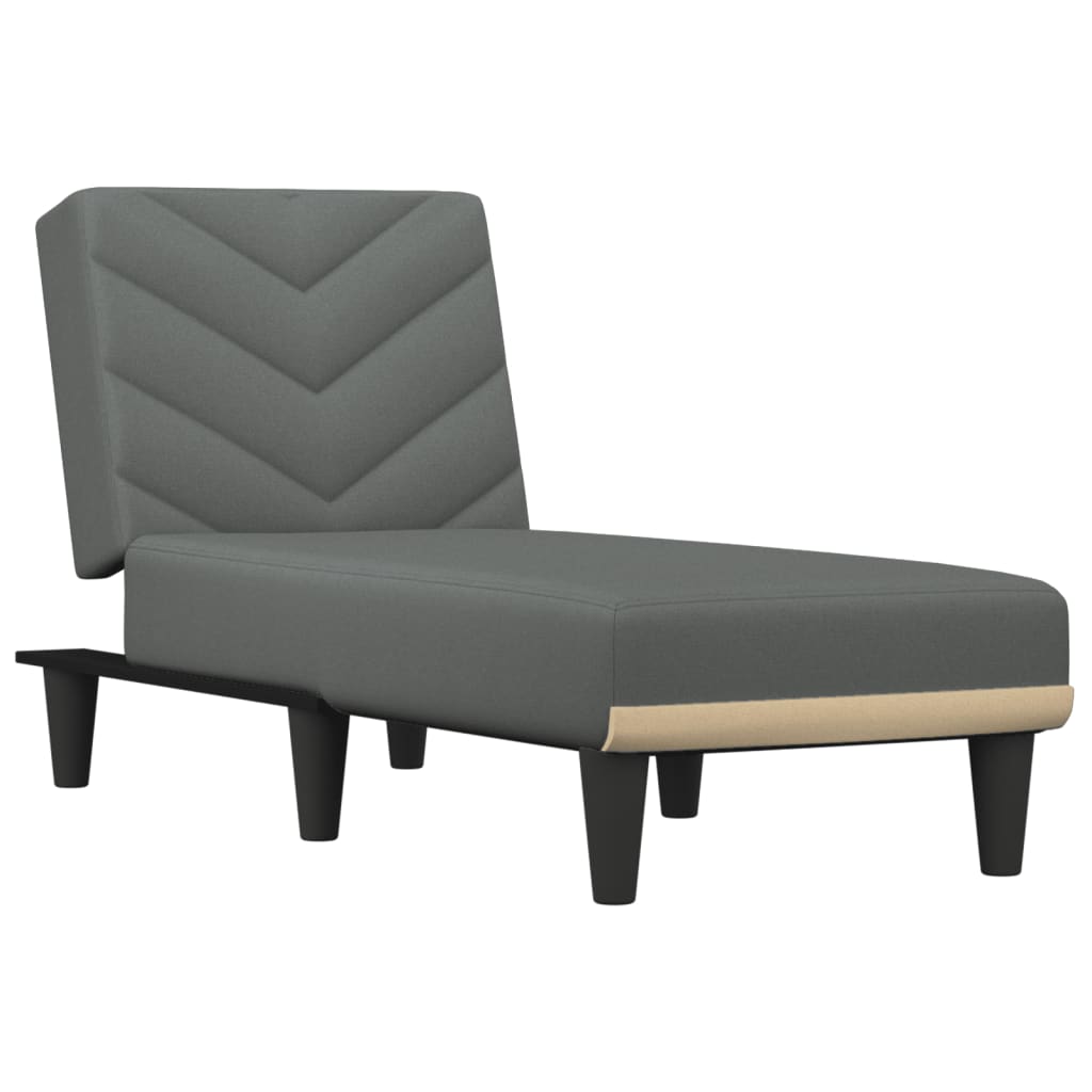 Chaise Longue Stof Donkergrijs