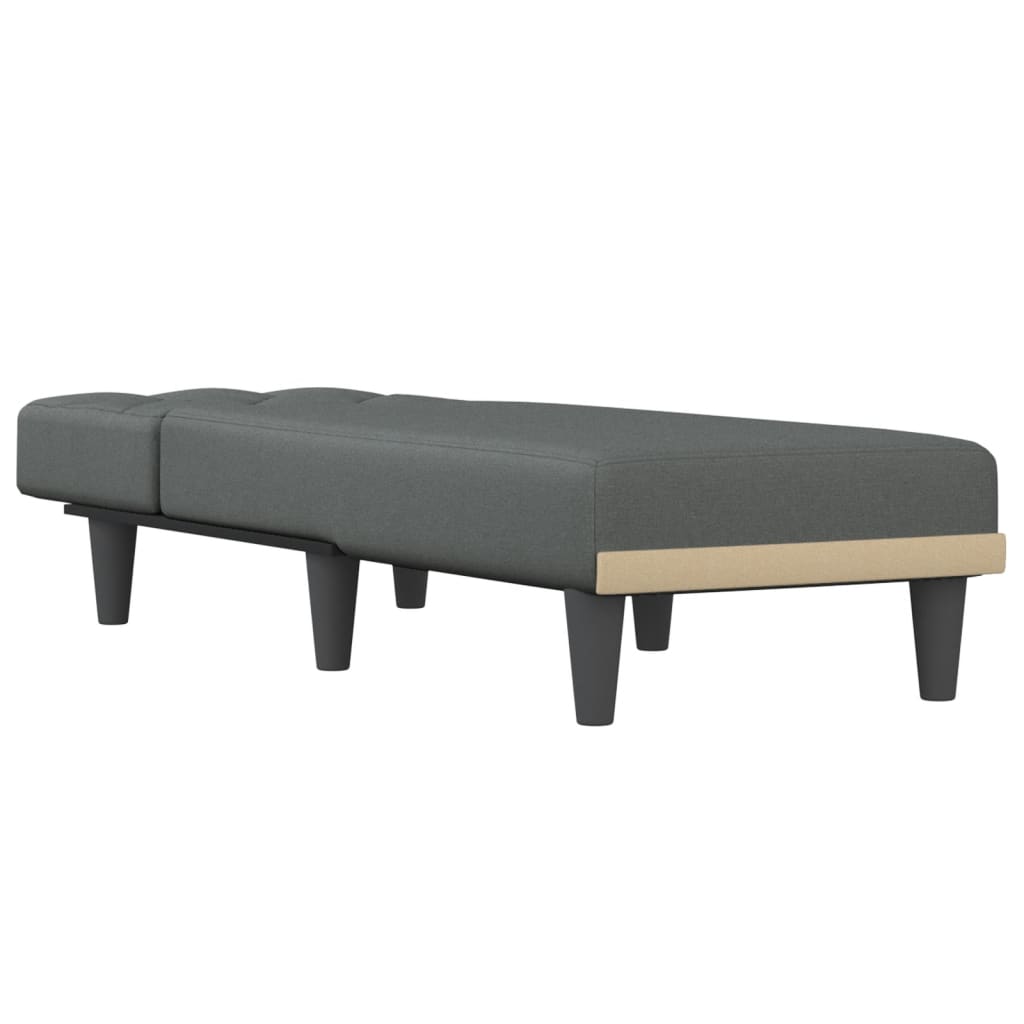 Chaise Longue Stof Donkergrijs
