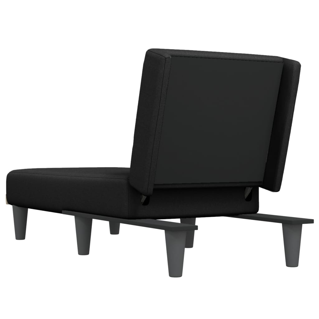 Chaise longue stof zwart
