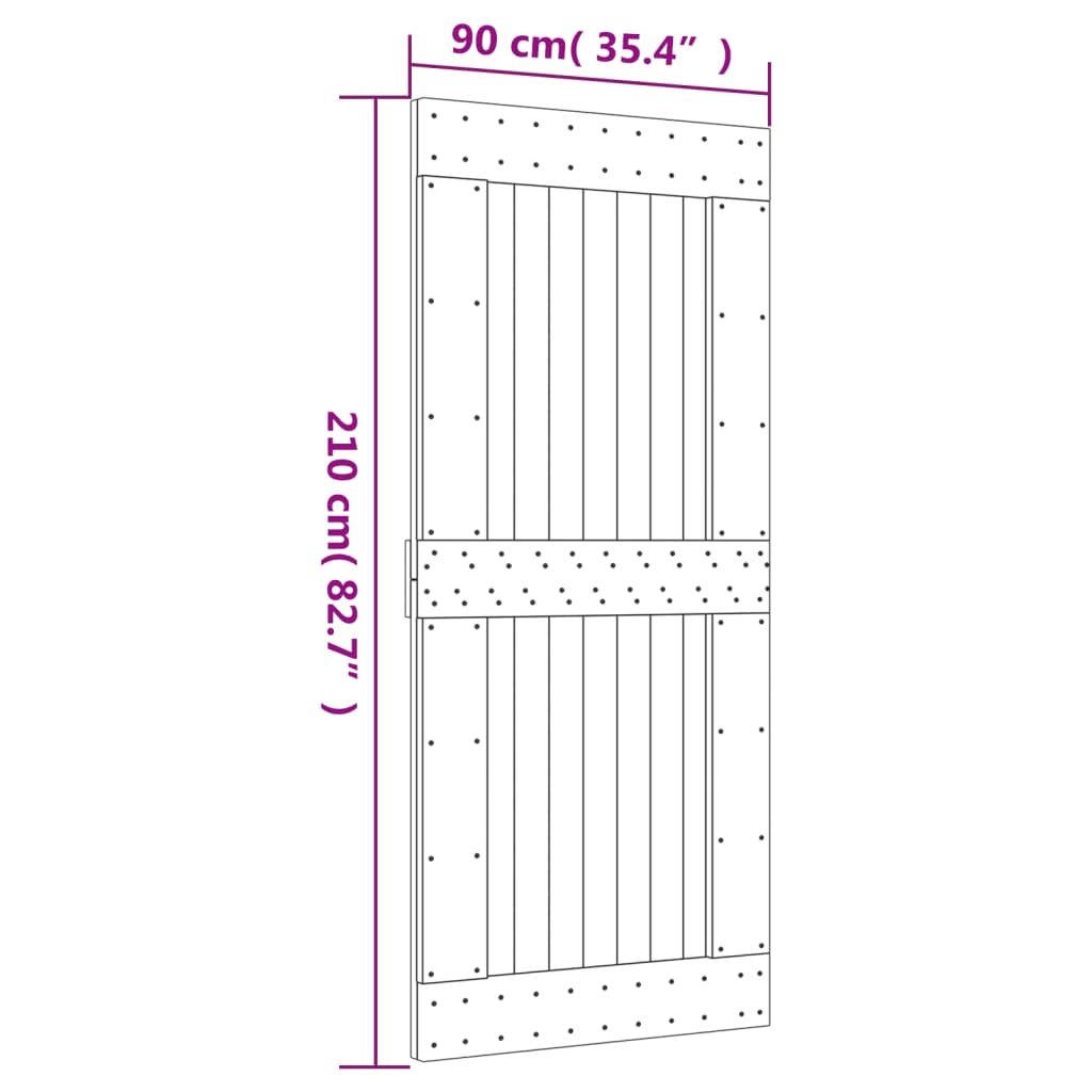 Deur NARVIK 90x210 cm massief grenenhout