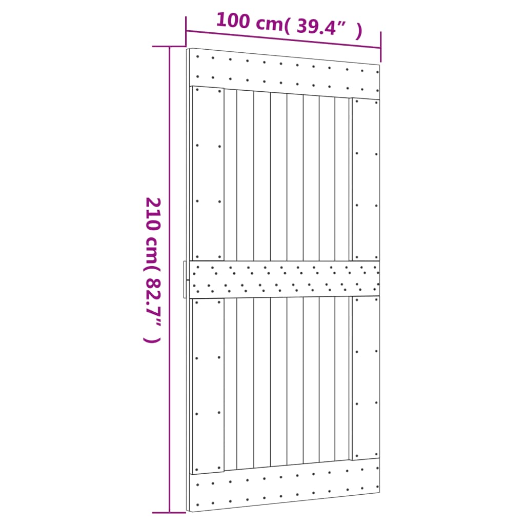 Deur NARVIK 100x210 cm massief grenenhout