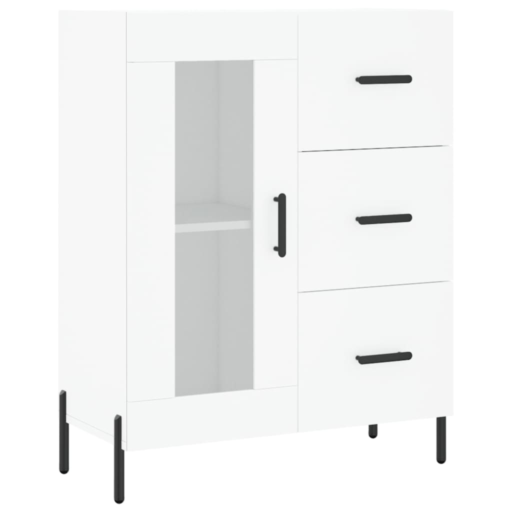 Dressoir 69,5X34X90 Cm Bewerkt Hout Wit 1