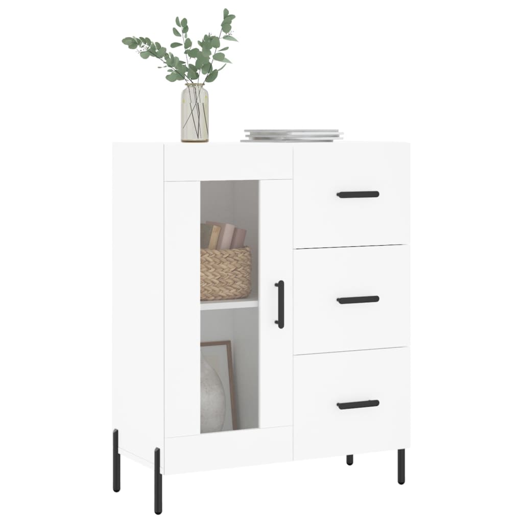 Dressoir 69,5X34X90 Cm Bewerkt Hout Wit 1