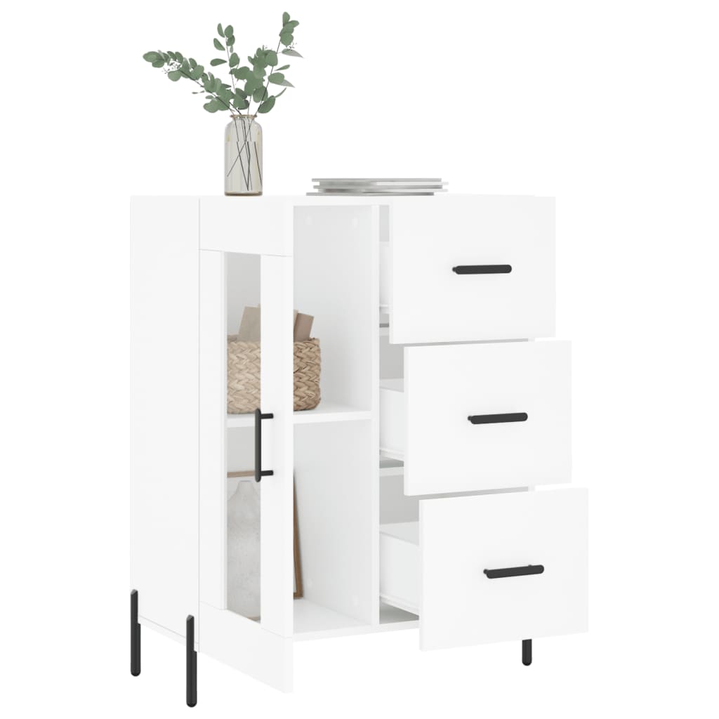 Dressoir 69,5X34X90 Cm Bewerkt Hout Wit 1