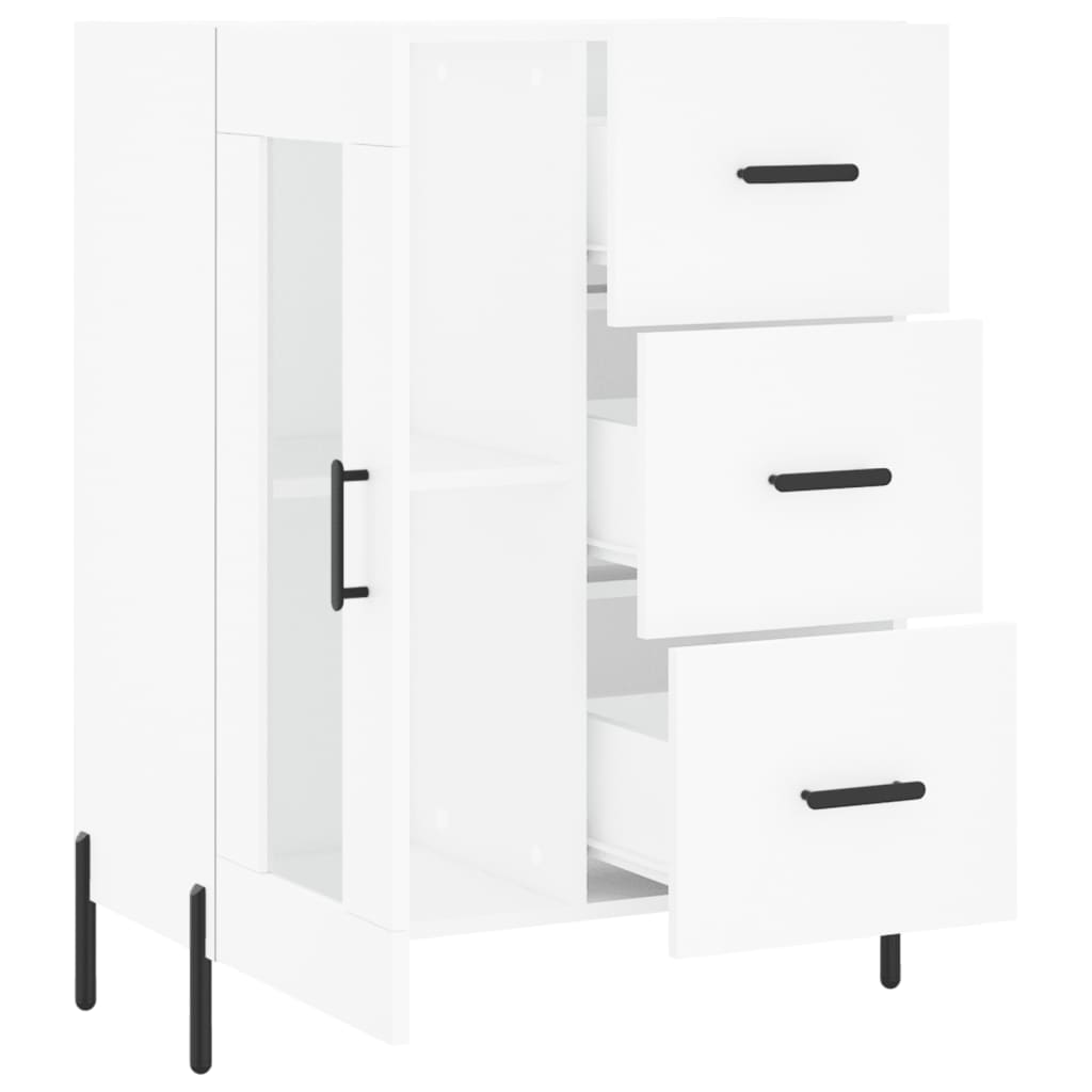 Dressoir 69,5X34X90 Cm Bewerkt Hout Wit 1