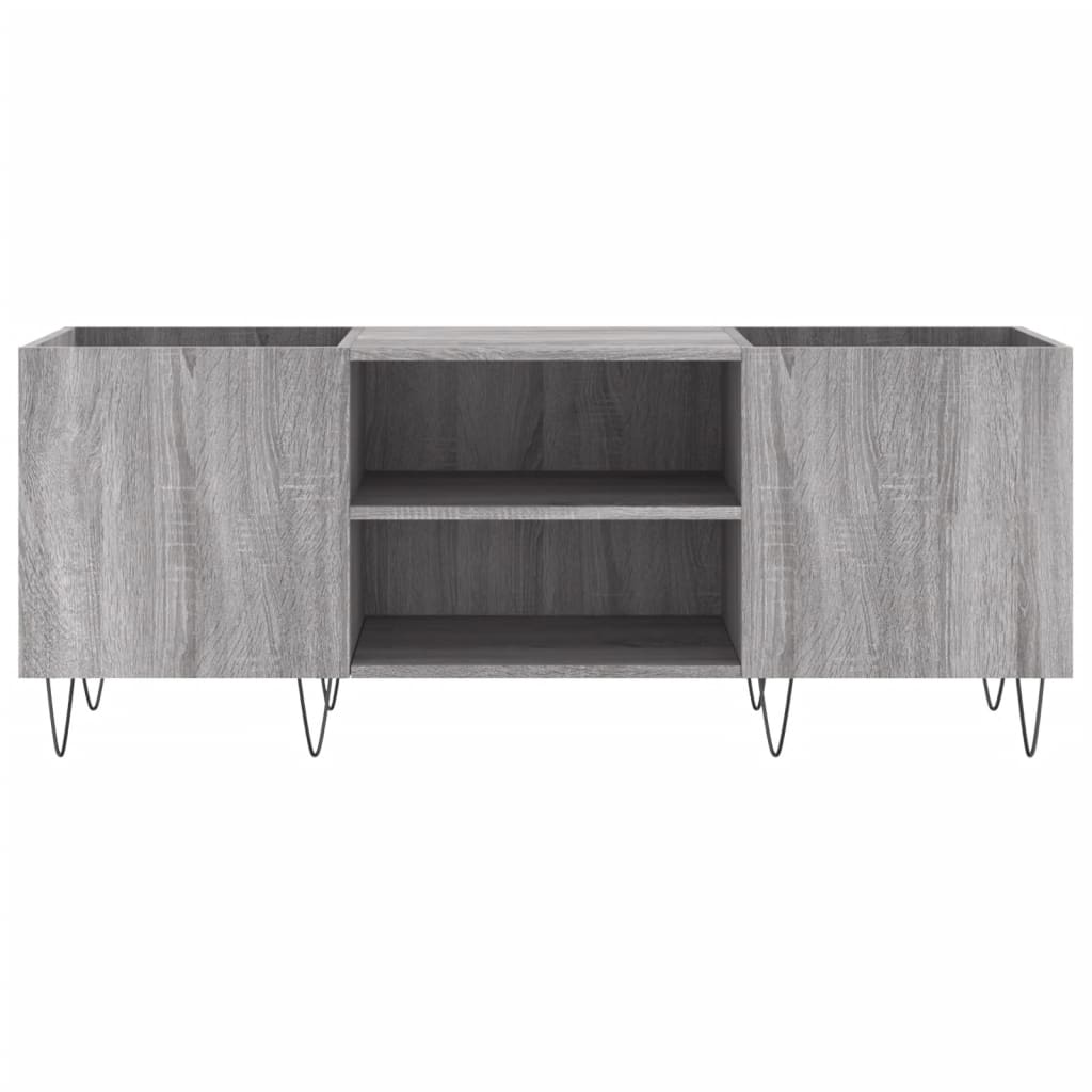 Platenkast 121X38X48 Cm Bewerkt Hout Grijs Sonoma Eikenkleurig