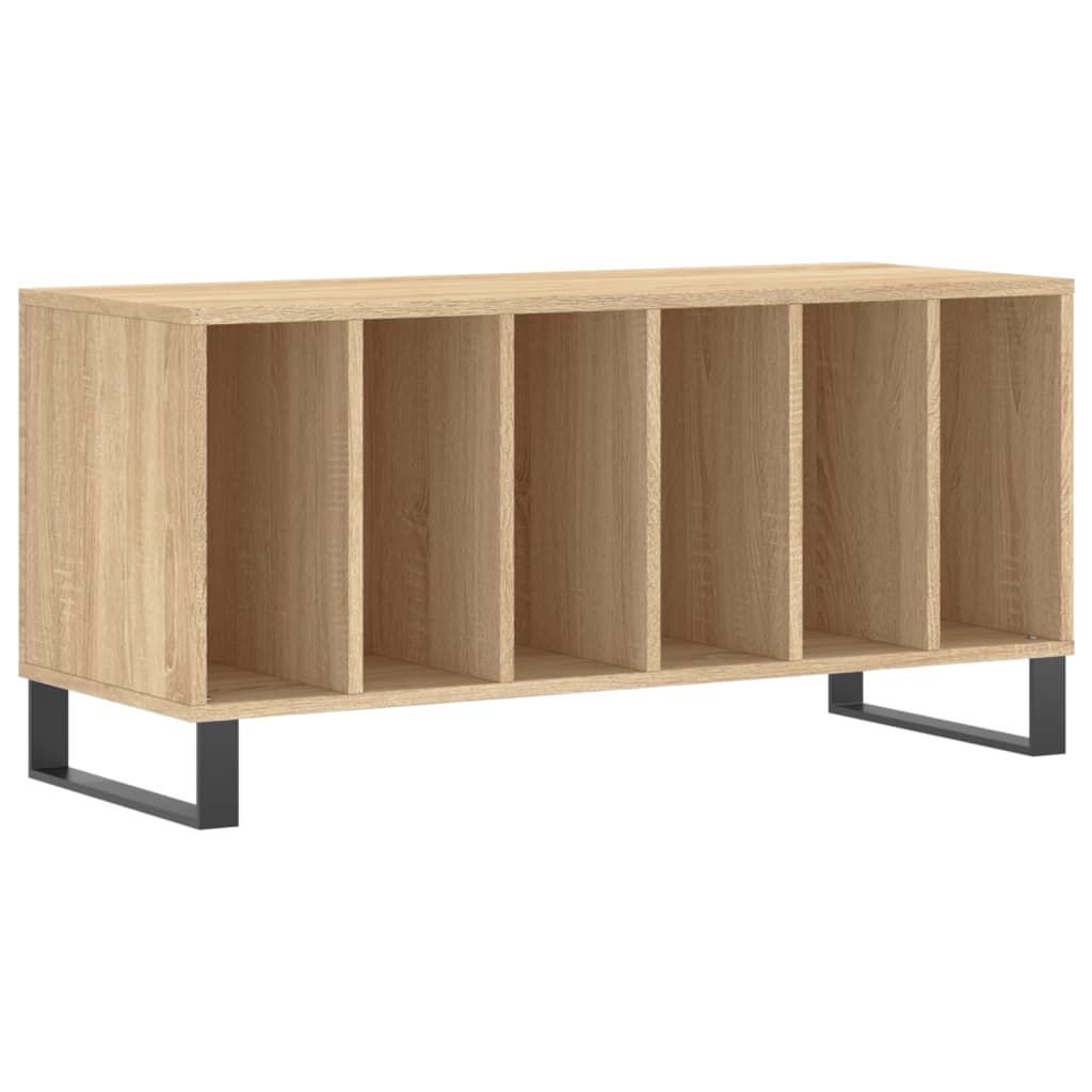 Platenkast 100x38x48 cm bewerkt hout sonoma eikenkleurig