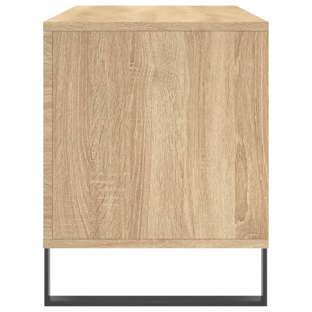 Platenkast 100x38x48 cm bewerkt hout sonoma eikenkleurig