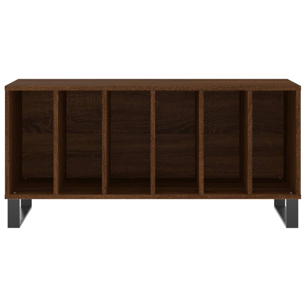 Platenkast 100x38x48 cm bewerkt hout bruin eikenkleur