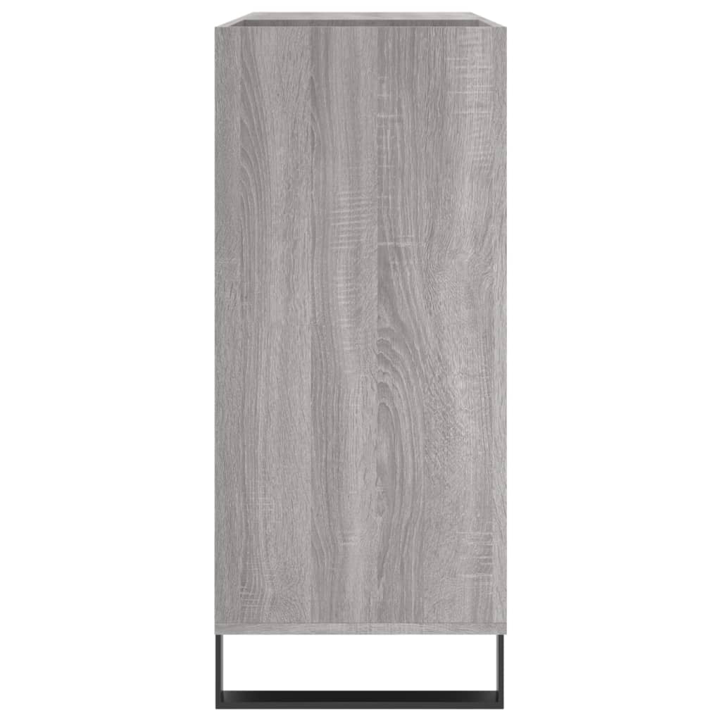 Platenkast 84,5X38X89 Cm Bewerkt Hout Grijs Sonoma Eikenkleurig 1