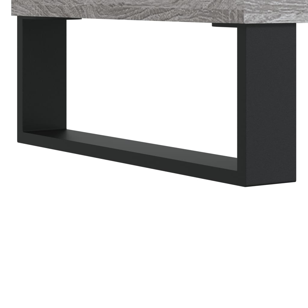 Platenkast 84,5X38X89 Cm Bewerkt Hout Grijs Sonoma Eikenkleurig 1