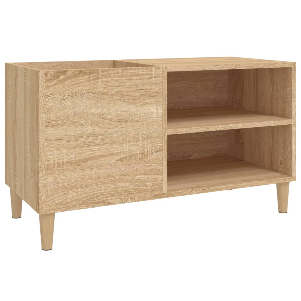 Platenkast 84,5x38x48 cm bewerkt hout sonoma eikenkleurig