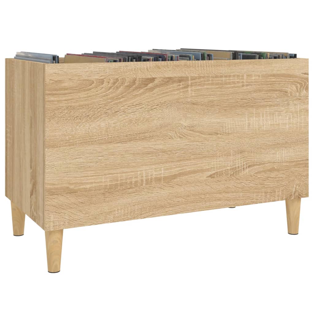 Platenkast 74,5X38X48 Cm Bewerkt Hout Sonoma Eikenkleurig 1