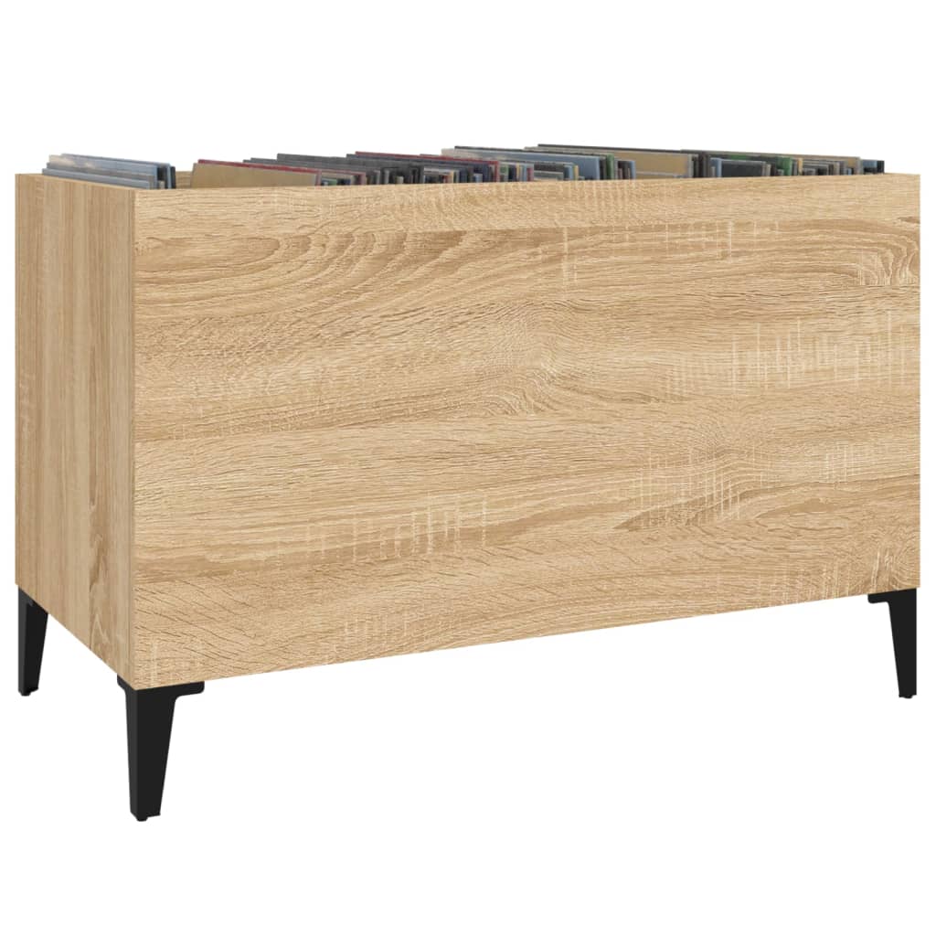 Platenkast 74,5X38X48 Cm Bewerkt Hout Sonoma Eikenkleurig 1