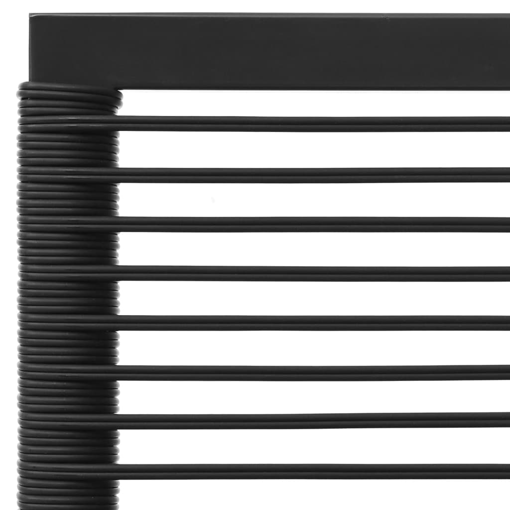 6-Delige Loungeset Poly Rattan Zwart En Grijs 1 2x hoek + 4x midden