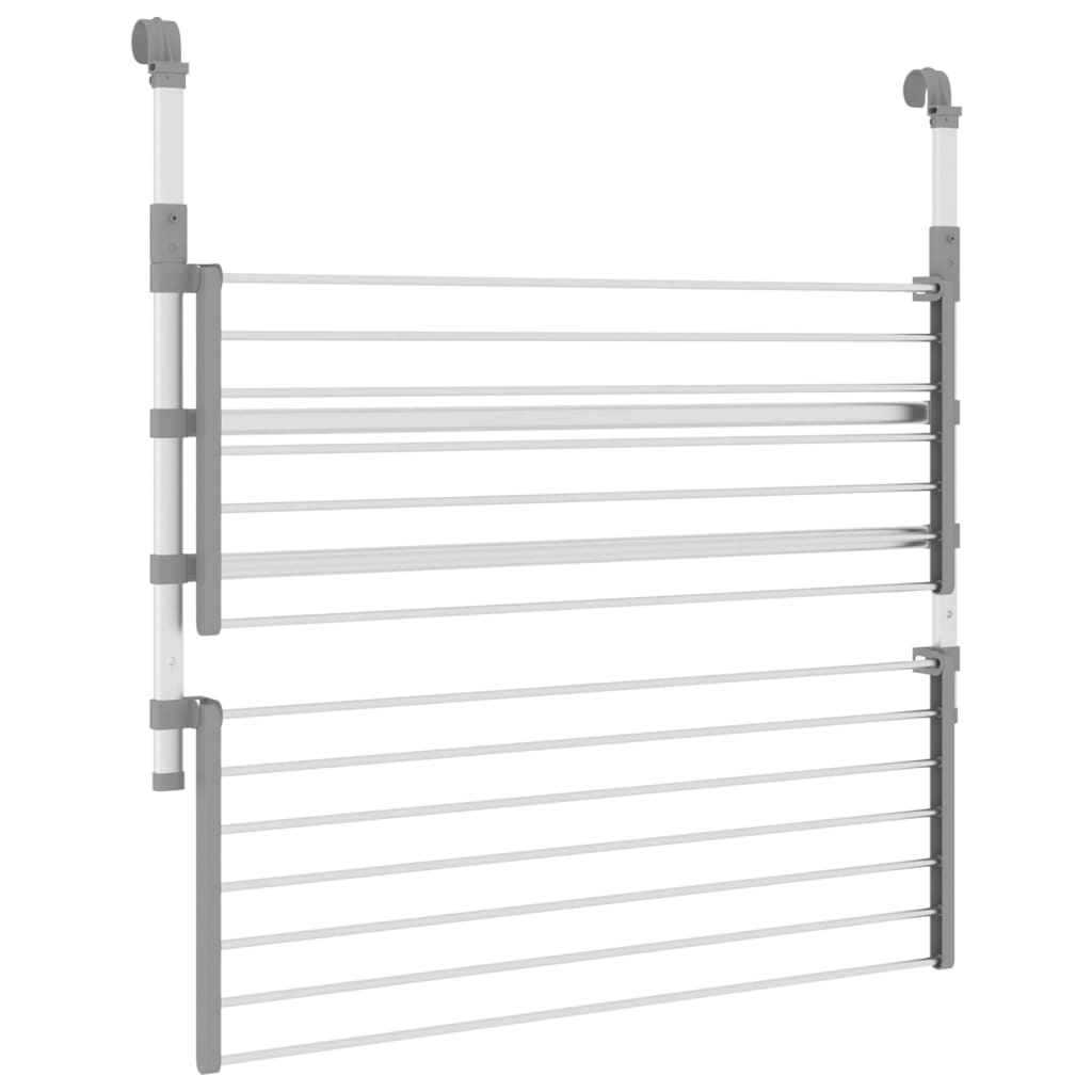 Droogrek voor balkon 89x25x(60-95) cm aluminium