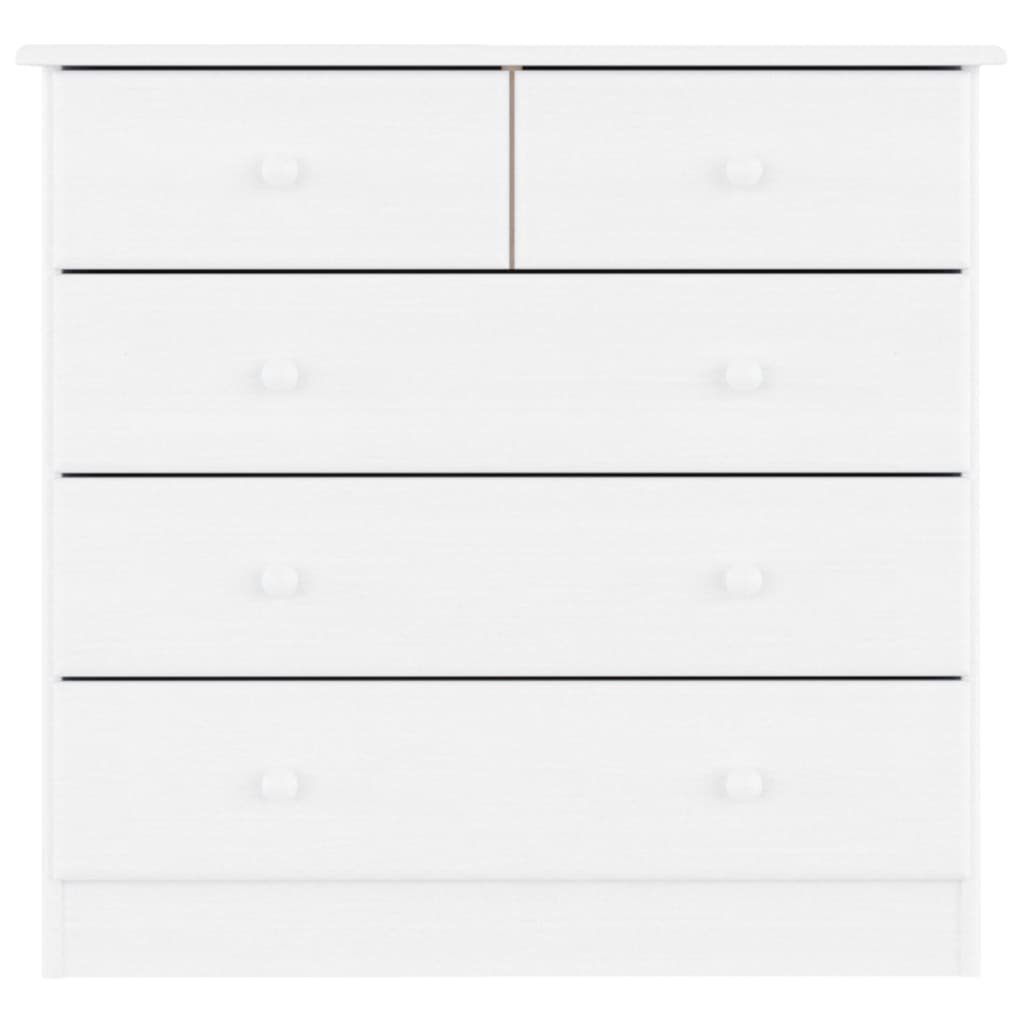 Ladekast ALTA 77x35x73 cm massief grenenhout wit