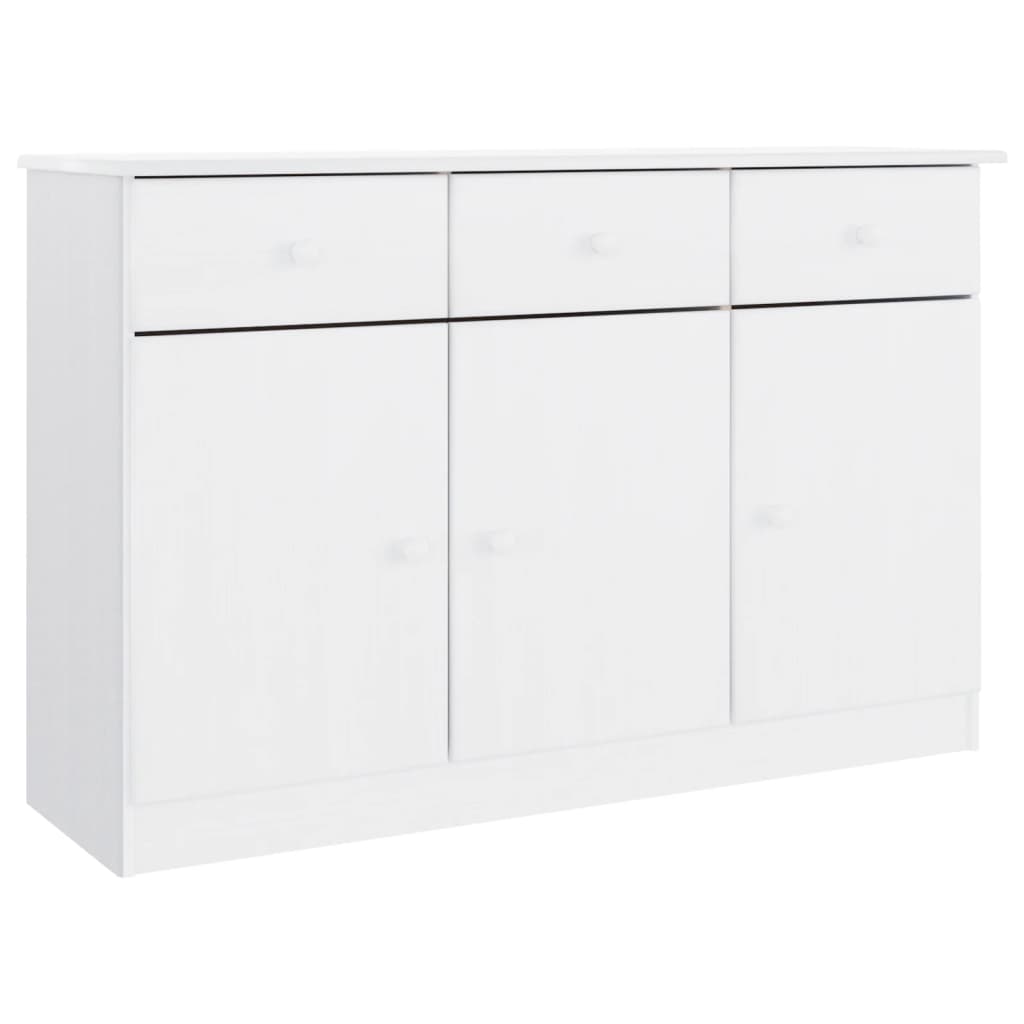 Dressoir Alta 112X35X73 Cm Massief Grenenhout Wit