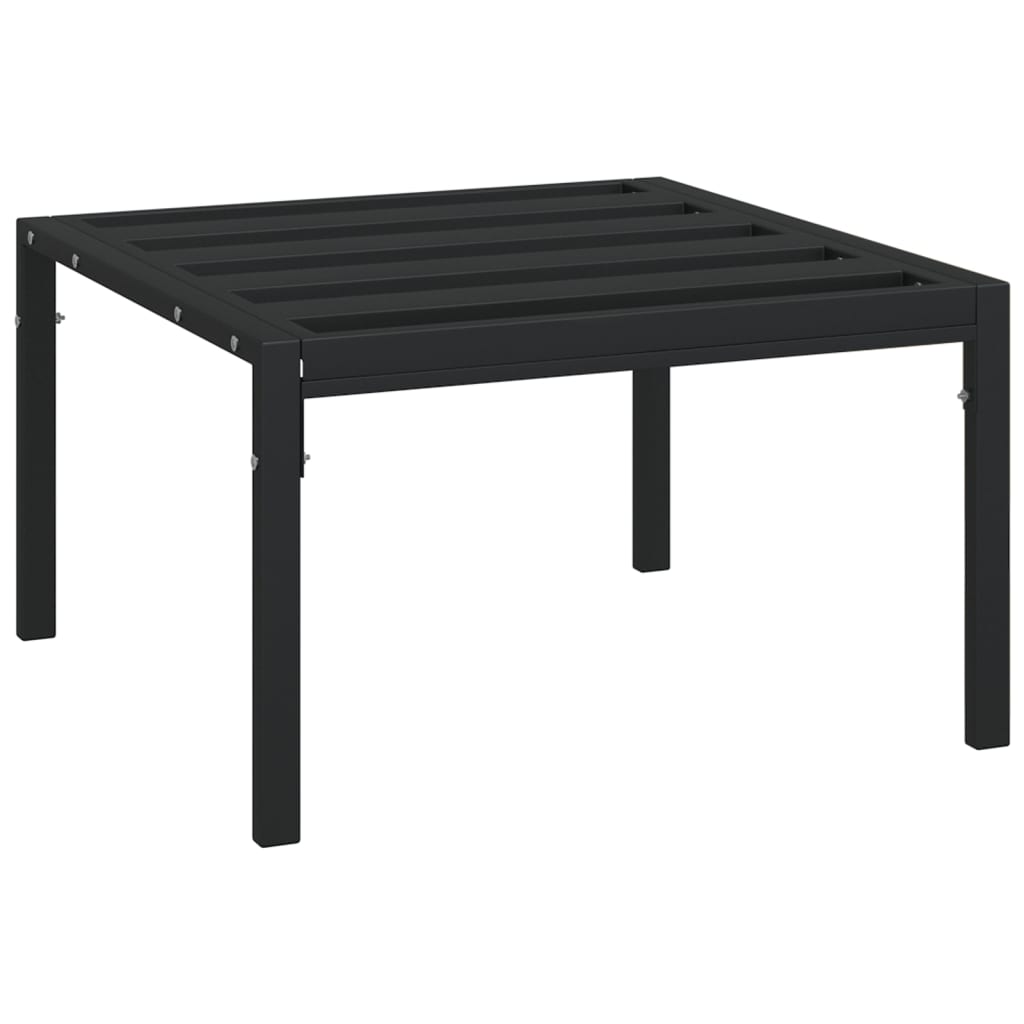 7-Delige Loungeset Met Kussens Staal Grijs 1 4x middle + 2x chair + table