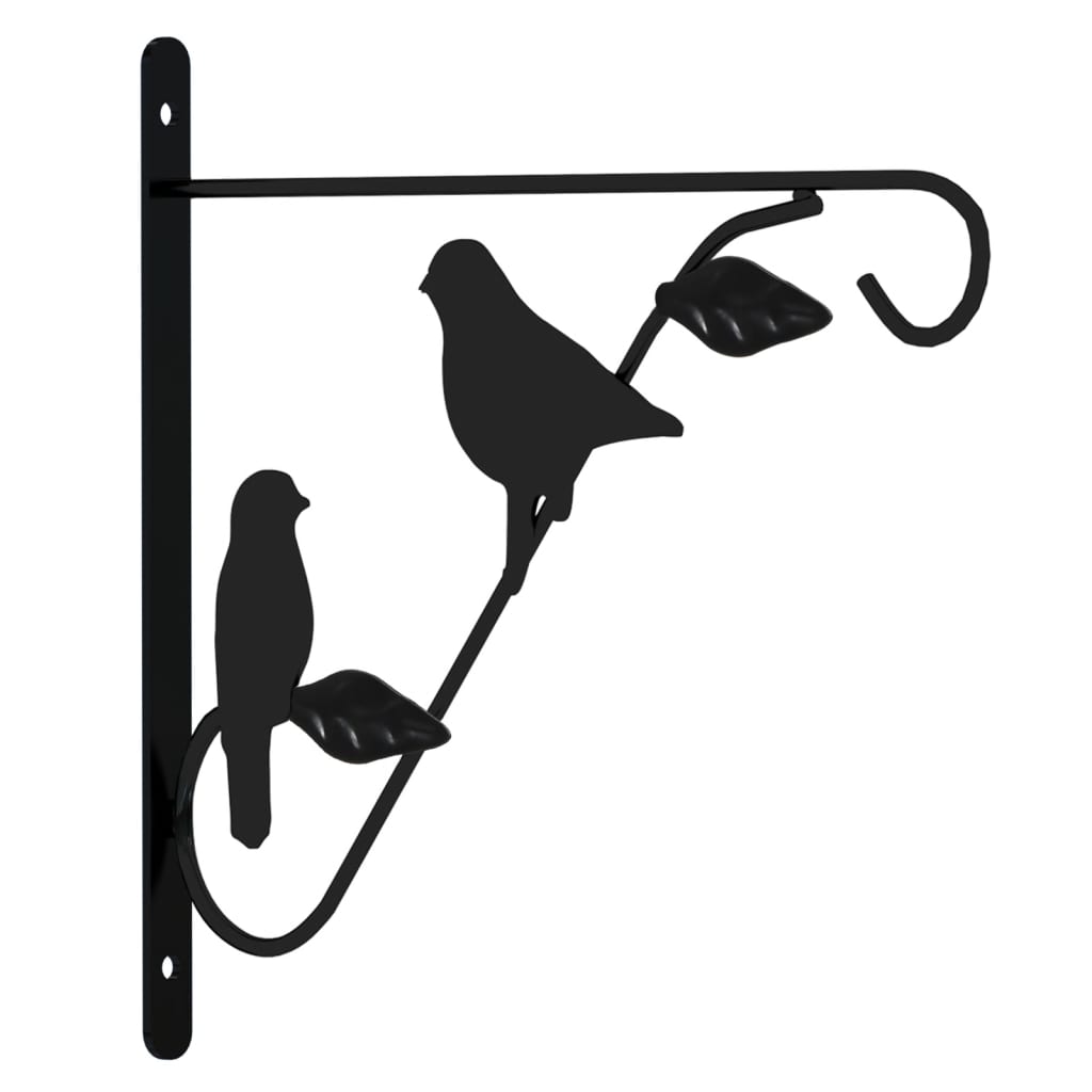 Hangmandbeugels Met Plantenbakken Staal Zwart Ø 40 x 63 cm