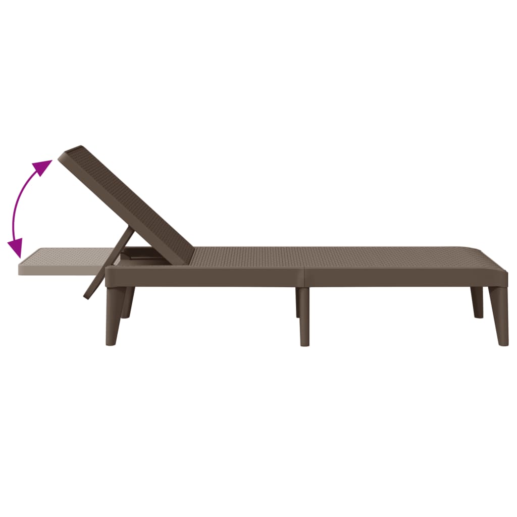 Ligbed 86X60X29 Cm Polypropeen Bruin