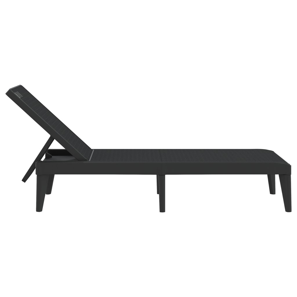 Ligbed 86X60X29 Cm Polypropeen Kleurig Antraciet without cushions