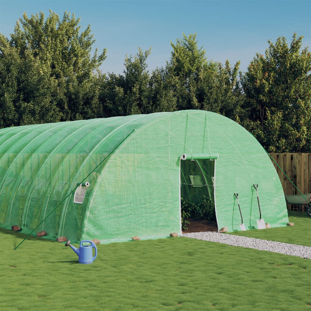 Tuinkas Met Stalen Frame 36 M² 6X6X2,85 M Groen 1 6 x 6 x 2.85 m