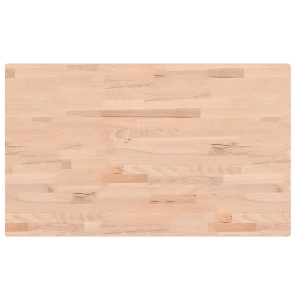 Tafelblad Rechthoekig 00X60X2,5 Cm Massief Beukenhout 100 x 60 x 2.5 cm Naturel