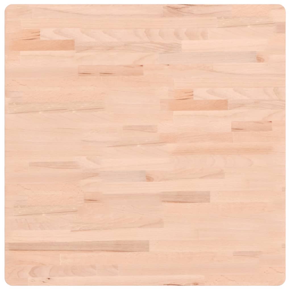 Tafelblad Vierkant 70X70X2,5 Cm Massief Beukenhout 70 x 70 x 2.5 cm Lichtbruin