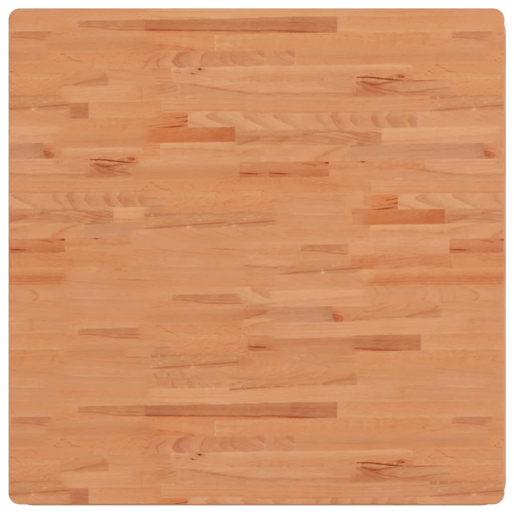 Tafelblad Vierkant 90X90X,5 Cm Massief Beukenhout 90 x 90 x 1.5 cm Bruin