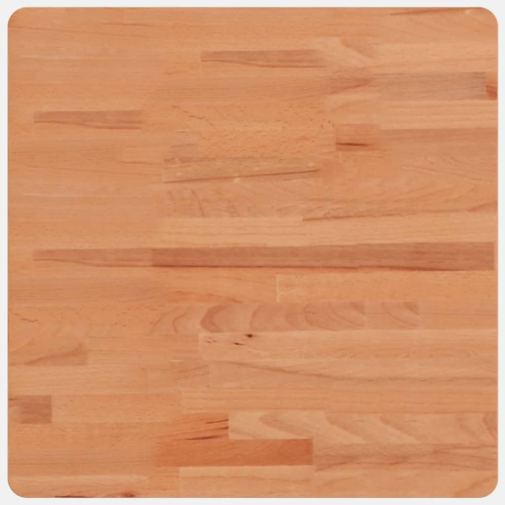 Tafelblad Vierkant 50X50X2,5 Cm Massief Beukenhout 50 x 50 x 2.5 cm Bruin