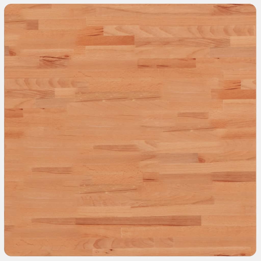 Tafelblad Vierkant 70X70X2,5 Cm Massief Beukenhout 70 x 70 x 2.5 cm Bruin