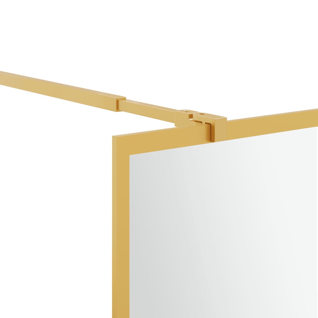 Inloopdouchewand transparant 90x195 cm ESG-glas goudkleurig