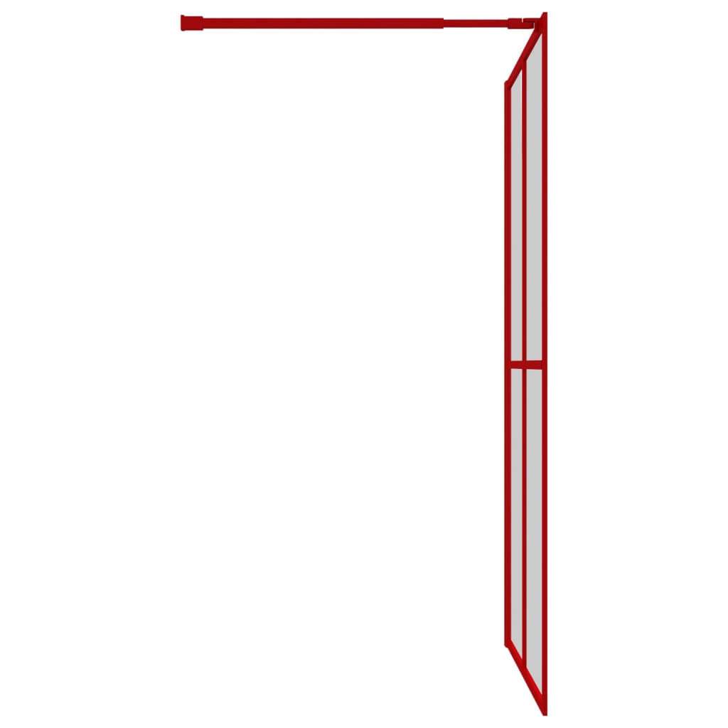 Inloopdouchewand Transparant 140X195 Cm Esg-Glas Rood 140 x 195 cm