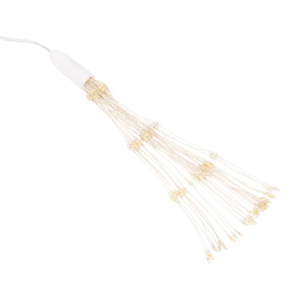 Kerstverlichting vuurwerk 2 st 140 warmwitte LED's 17 cm