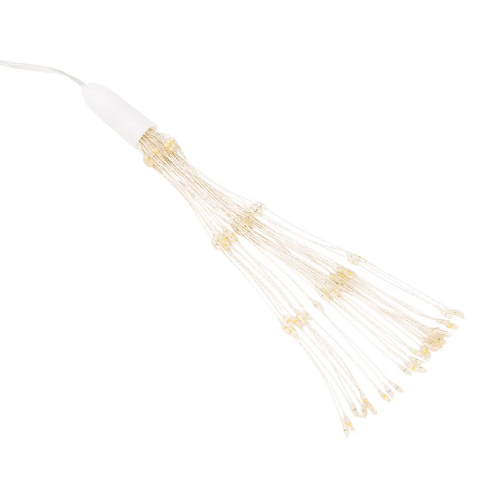 Kerstverlichting vuurwerk 2 st 140 blauwe LED's 17 cm