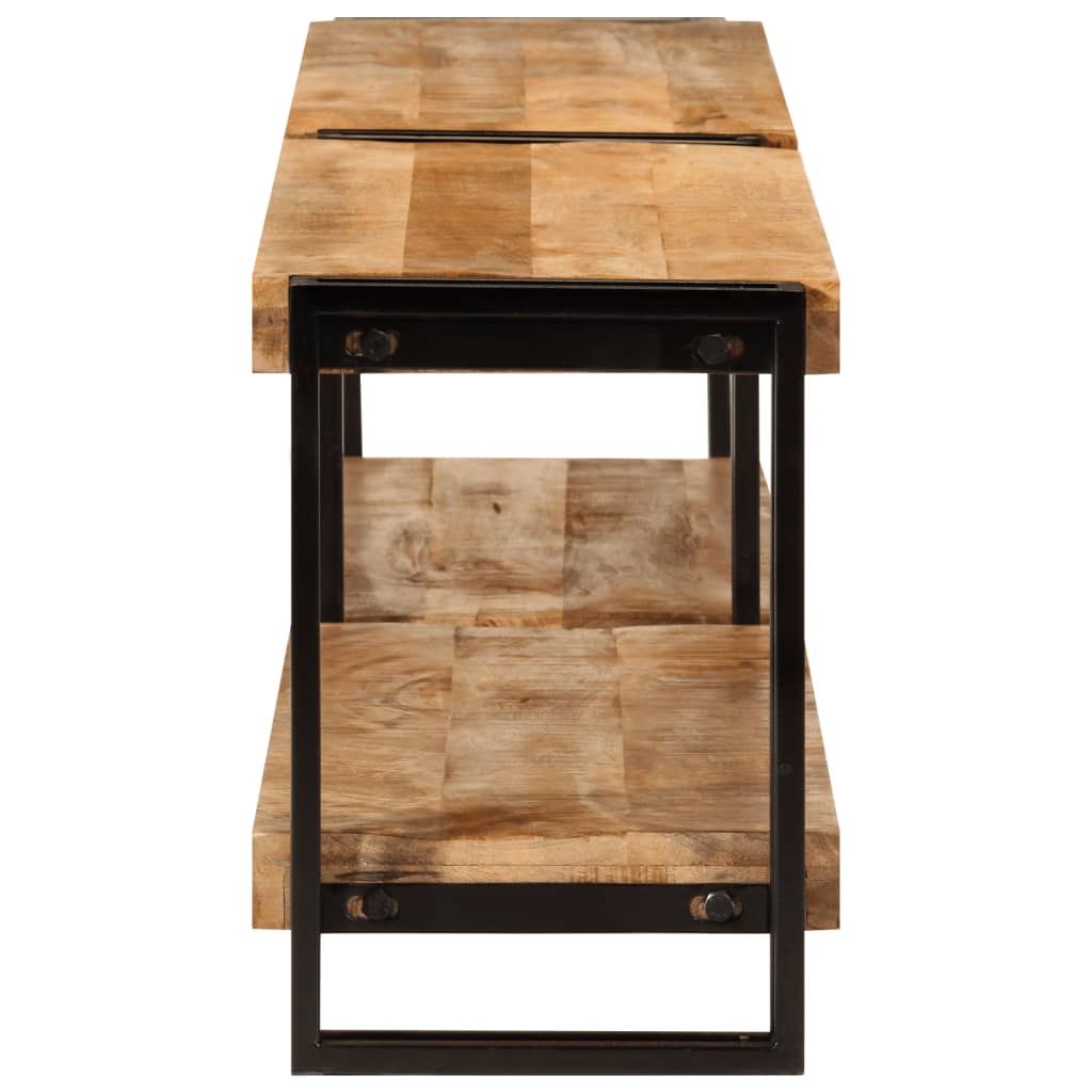 Tv-Meubel 180X30X40 Cm Massief Mangohout 180 x 30 x 40 cm Zwart