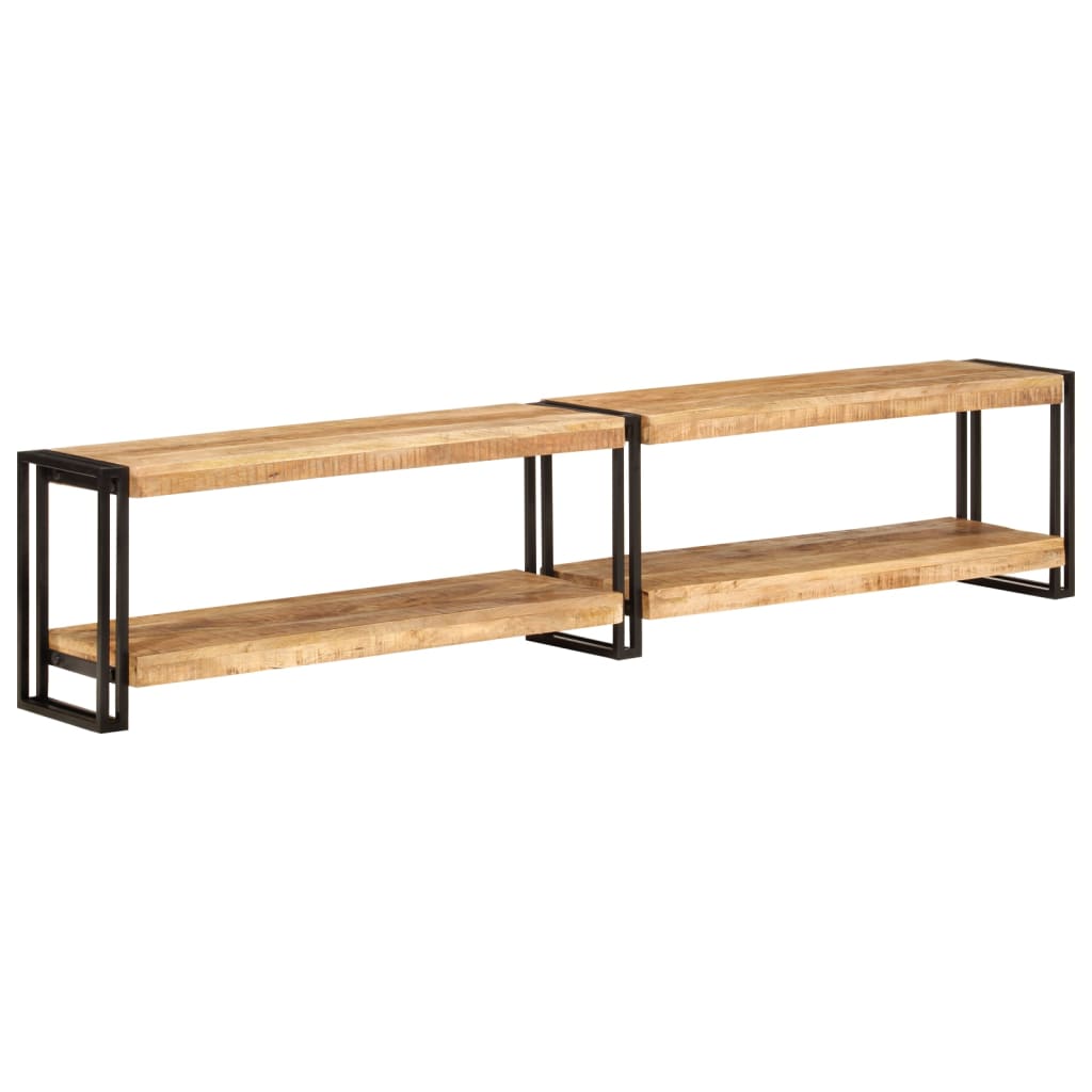 Tv-Meubel 200X30X40 Cm Massief Mangohout 1 200 x 30 x 40 cm Zwart