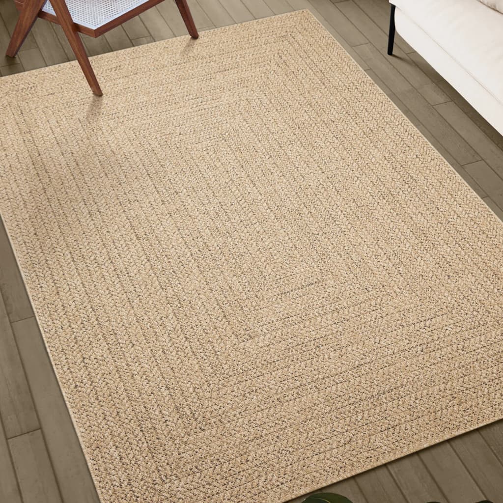 Vloerkleed 120X170 Cm Voor Binnen En Buiten Jute Look 120 x 170 cm Rechthoekig