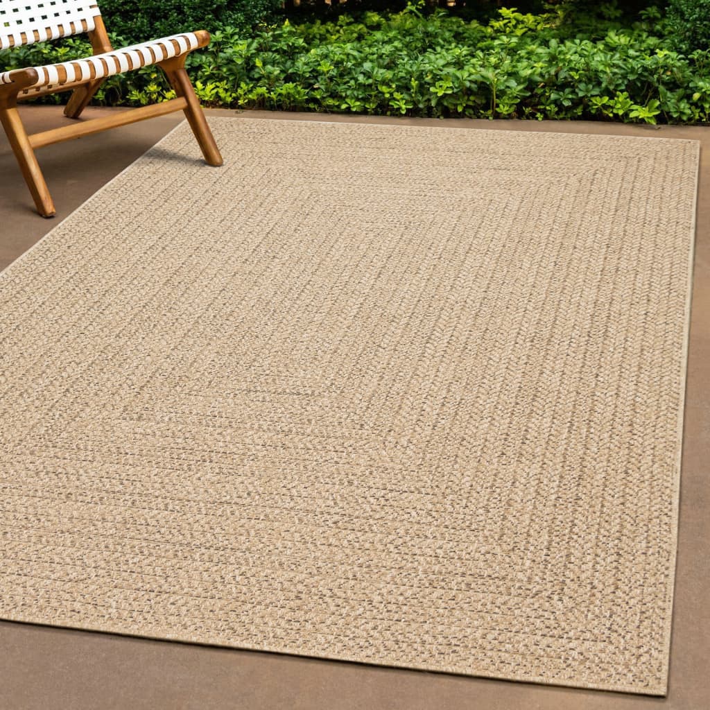 Vloerkleed 120X170 Cm Voor Binnen En Buiten Jute Look 120 x 170 cm Rechthoekig