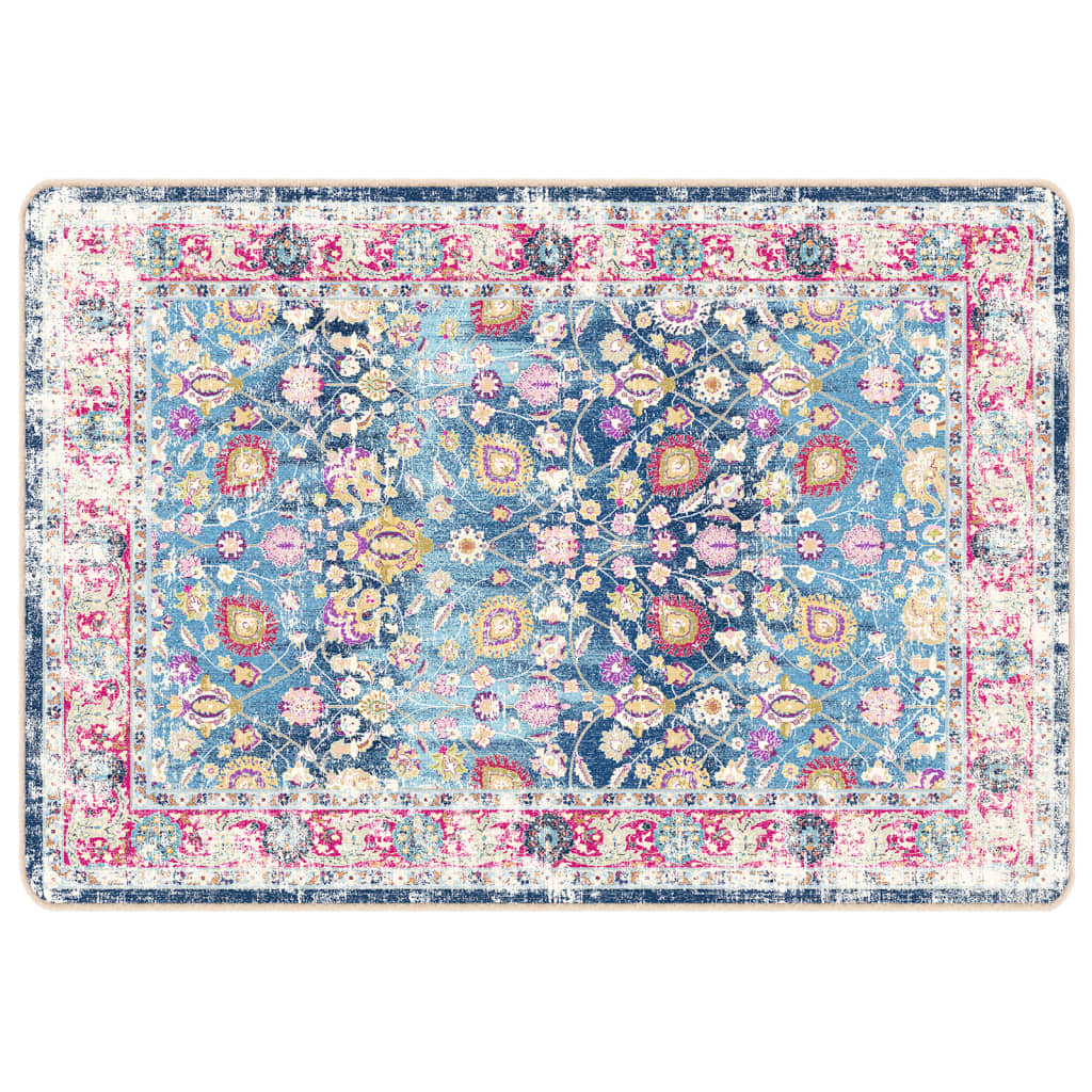 Vloerkleed Wasbaar Anti-Slip Meerkleurig Blue And Pink 120 x 180 cm